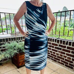 Women's Navy and White Dress